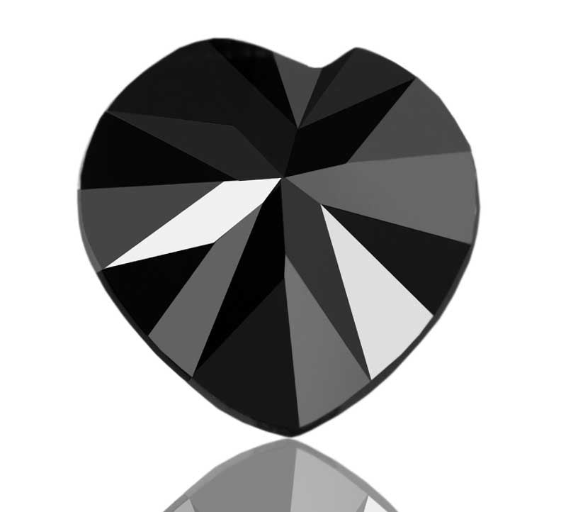 Black Diamond Solitaire Heart Shape 5.15 ct.Earth mined.Certified.AAA - ZeeDiamonds