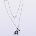 3.05 Ct Pear Shape Black Diamond Pendant In 925 Sterling Silver - ZeeDiamonds