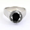 7 Ct AAA Certified Round Brilliant Cut Black Diamond Ring in 925 Silver. Great Shine & Latest Collection