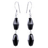 16 Ct Fancy Drum Shape Black Diamonds Dangler Earrings - ZeeDiamonds