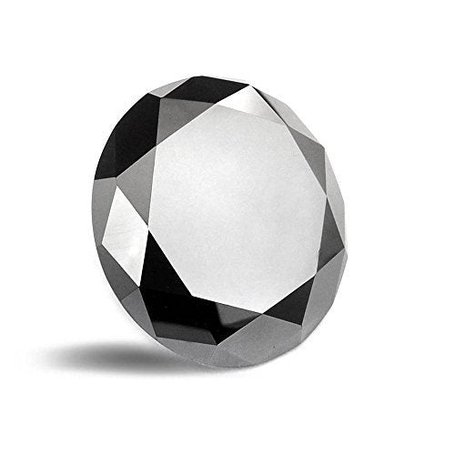 5.85 Cts round Brilliant Cut Black Diamond With Certificate.Earth Mined - ZeeDiamonds