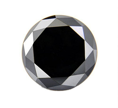 Black Diamond Solitaire Loose Round Brilliant Cut 4.05 ct. Earth mined - ZeeDiamonds