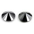 Solitaire Black Diamond Certified 2.30 Ct Round Brilliant Cut Pair.AAA - ZeeDiamonds