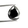AAA Quality 6.96 Ct Certified Pear Checker Cut African Black Diamond - ZeeDiamonds