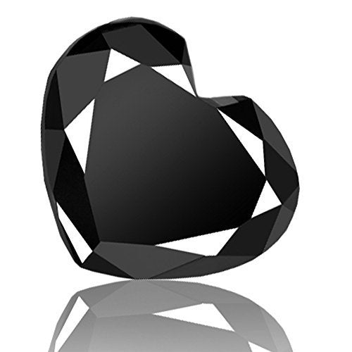 5.80 Ct Loose Heart Cut Certified Black Diamond. Earth Mined .AAA - ZeeDiamonds