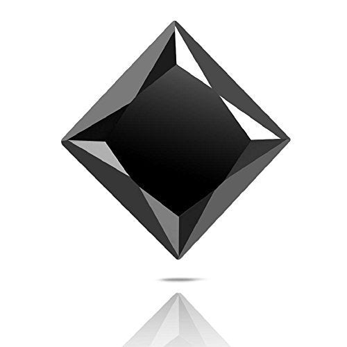 5.55 Ct Loose Princess Cut Certified Black Diamond.Earth Mined.AAA - ZeeDiamonds