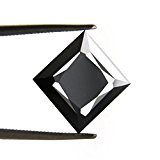 Black Diamond Solitaire Earth Mined Princess Cut 1.20 Ct Certificate - ZeeDiamonds