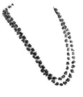 Two Row 3mm-4mm Rough Black Diamond Beads Necklace - ZeeDiamonds