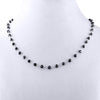 AAA Quality 4mm Black Diamond Wire Necklace in Sterling Silver - ZeeDiamonds