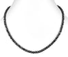 4 mm Black Diamond Necklace, 26 Inches, Free Black Diamond Studs - ZeeDiamonds