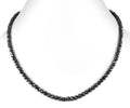 4 mm Black Diamond Necklace, 26 Inches, Free Black Diamond Studs - ZeeDiamonds