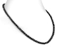 4 mm Black Diamond Necklace, 26 Inches, Free Black Diamond Studs - ZeeDiamonds