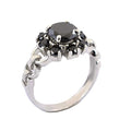 1.40 Ct Round Shape Black Diamond & Black Diamond Accents Beautiful Ring - ZeeDiamonds
