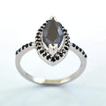 1.70 Ct Marquise Shape Black Diamond with Black Accents - ZeeDiamonds