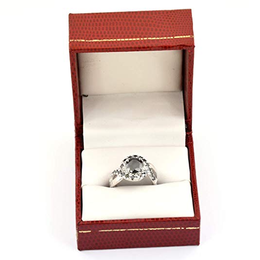 1.75 Ct Round Cut Black Diamond & Black Diamond Accents Designer Ring - ZeeDiamonds