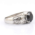 2.5 Cts Certified Black Diamond 925 Sterling Silver Designer Ring For Gift - ZeeDiamonds