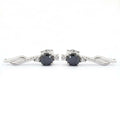 2.60 Ct Certified Black Diamond Stud In Dangler Style with Diamond Accents - ZeeDiamonds