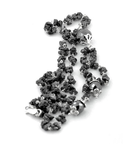 5-6 mm, Rough Diamond Lariat Style Necklace - Free Diamond Studs - ZeeDiamonds