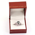 2 Ct Black Diamond with Ruby Accents, Designer Ring, Gift For Anniversary - ZeeDiamonds