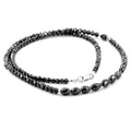 4 mm Round Black Diamond Necklace for Birthday Gift - ZeeDiamonds