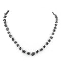 Single Row 5 mm - 6 mm Rough Black Diamond Wire Necklace - ZeeDiamonds