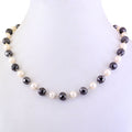 Single Row Black Diamond Chain Necklace in Sterling Silver.AAA - ZeeDiamonds