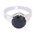 2.50 Carats Round Shape Black Diamond Designer Ring In Sterling Silver - ZeeDiamonds