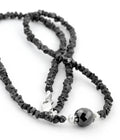 4-5 mm single row Rough Black Diamond Beads Necklace - ZeeDiamonds