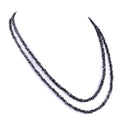 3- 4 mm Two Row Rough Black Diamond Beads Necklace - ZeeDiamonds