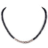 Unique Style 5 mm Black and Champagne Diamonds Necklace. AAA Certified Beads. Latest Collection & Great Shine , Certified! Free Diamond Studs.