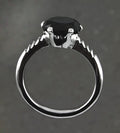 2 Ct AAA Certified Round Brilliant Cut Black Diamond Solitaire Ring, Great Shine - ZeeDiamonds