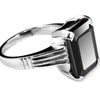 7 Ct to 10 Ct Radiant Cut Black Diamonds Heavy Solitaire Ring for Men's in 925 Silver. Stunning Look & Great Shine