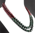 Ruby & Emerald Gemstone Necklace with Matching Bracelet with Earrings For Gift - ZeeDiamonds