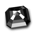 Certified Black Diamond Solitaire 2.30 Carat Loose Asscher Cut.AAA - ZeeDiamonds