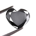 Heart Checker Cut 3.30 ct.Earth mined CERTIFIED Black Diamond Solitaire - ZeeDiamonds