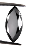 Black Diamond Solitaire 4.50 Cts Marquise Cut. Earth mined.Certified - ZeeDiamonds