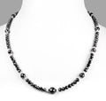 5mm-8mm AAA Quality Black Diamond Round Beads Necklace - ZeeDiamonds