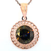 5.00 Ct AAA Quality Blue Diamond Solitaire Pendant In Rose Gold, Great Shine& Luster ! - ZeeDiamonds
