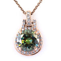 3.87 Ct AAA Certified Blue Diamond Pendant With White Accents, Great Shine & Luster ! - ZeeDiamonds