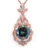 4.2 Ct AAA Certified Blue Diamond Pendant With White Accents, Great Shine & Luster ! - ZeeDiamonds
