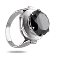 6 Ct Round Black Diamond Solitaire Designer Ring AAA Quality - ZeeDiamonds