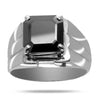 4 Ct Radiant Cut Black Diamond Ring in 925 Sterling Silver - ZeeDiamonds