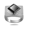 2.5 Ct Round Black Diamond Ring in 925 Sterling Silver - ZeeDiamonds