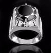 4 Ct Black Diamond Solitaire Men's Heavy Ring, Wedding Collection, Great Brilliance - ZeeDiamonds