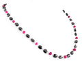 Stunning Oval Fancy Black Diamond Beads And Ruby Beads Necklace - ZeeDiamonds