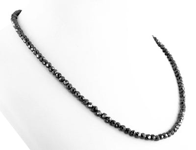 5 mm Certified Black Diamond Necklace With Dangler Earrings - ZeeDiamonds