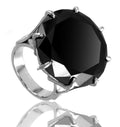 5 Ct AAA Quality Black Diamond Solitaire Heavy Ring, Great Design & Shine - ZeeDiamonds