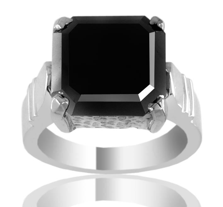 5 Ct Stunning Black Diamond Men's Rings in 925 Silver, Latest Design & Shine - ZeeDiamonds