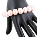 Peach Pearl (Moti) Gemstone Designer Bracelet Women's In 6-8.5 Inches - ZeeDiamonds