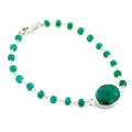 8 Ct Emerald Gemstone Sterling Silver Astrology Bracelet - ZeeDiamonds